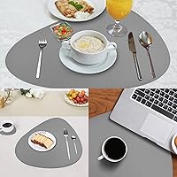 Vista 108 de Faux Leather Placemats and Coasters Set of 2, Round Leather for Dinner Table Mats Heat Resistant Non-Slip Washable Insulation Coffee Mats Kitchen