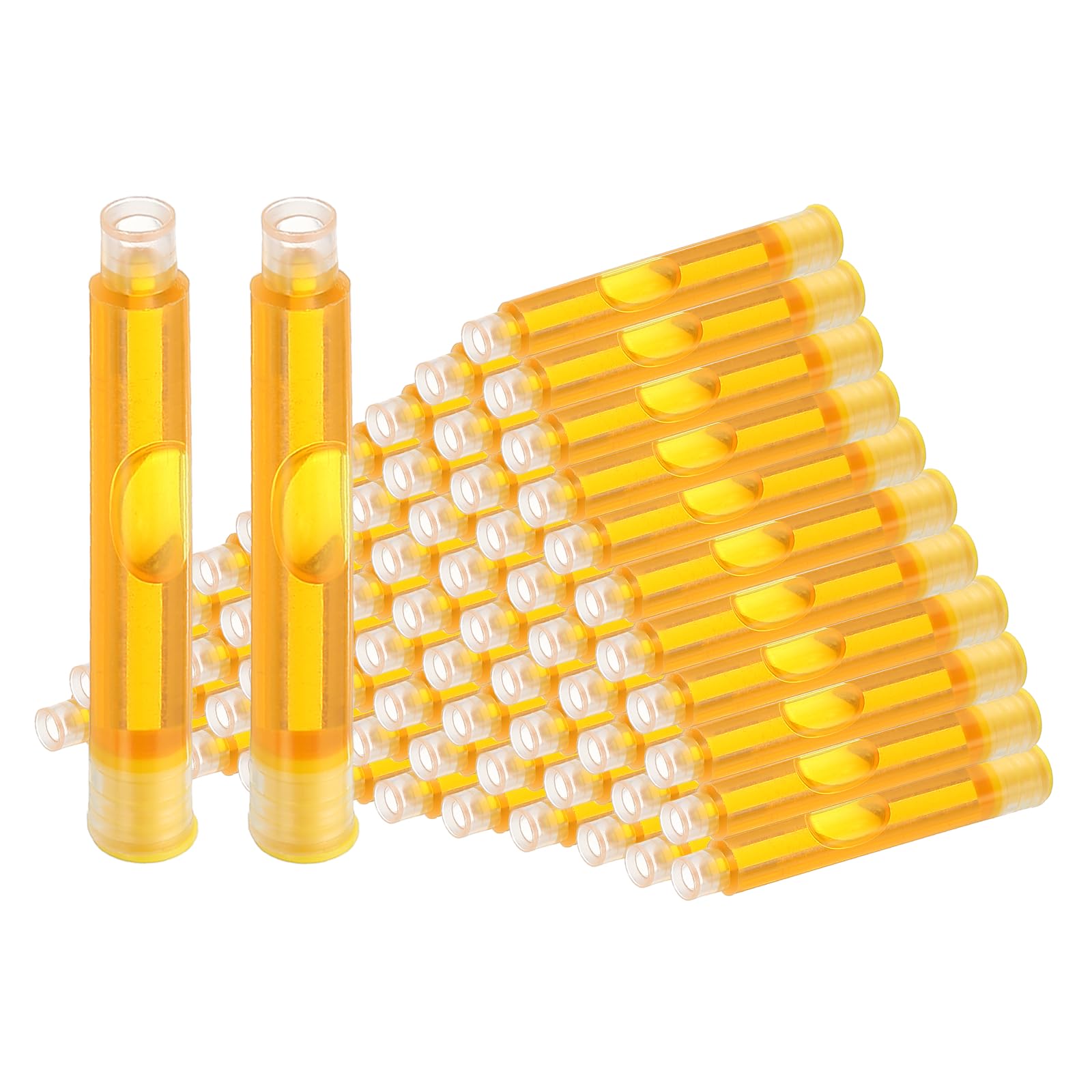 PATIKIL 72Pcs Fountain Pen Ink Refills 3.4mm Bore Diameter Yellow Ink Cartridges International Stand Refill Cartridges for Pen Writing Business