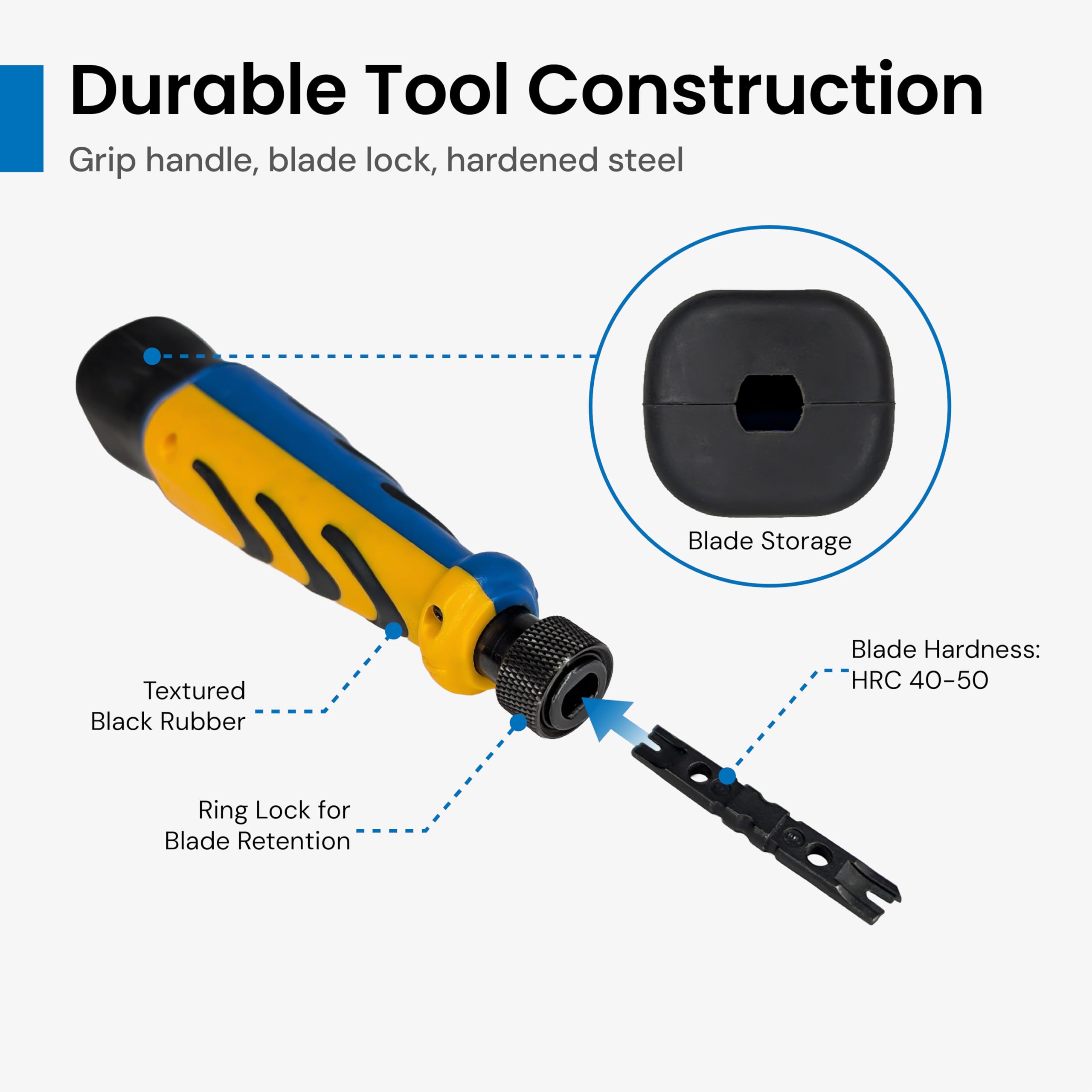 ICC - 110 and 66 Punch Down Tool - Ideal for Wiring Blocks, Patch 