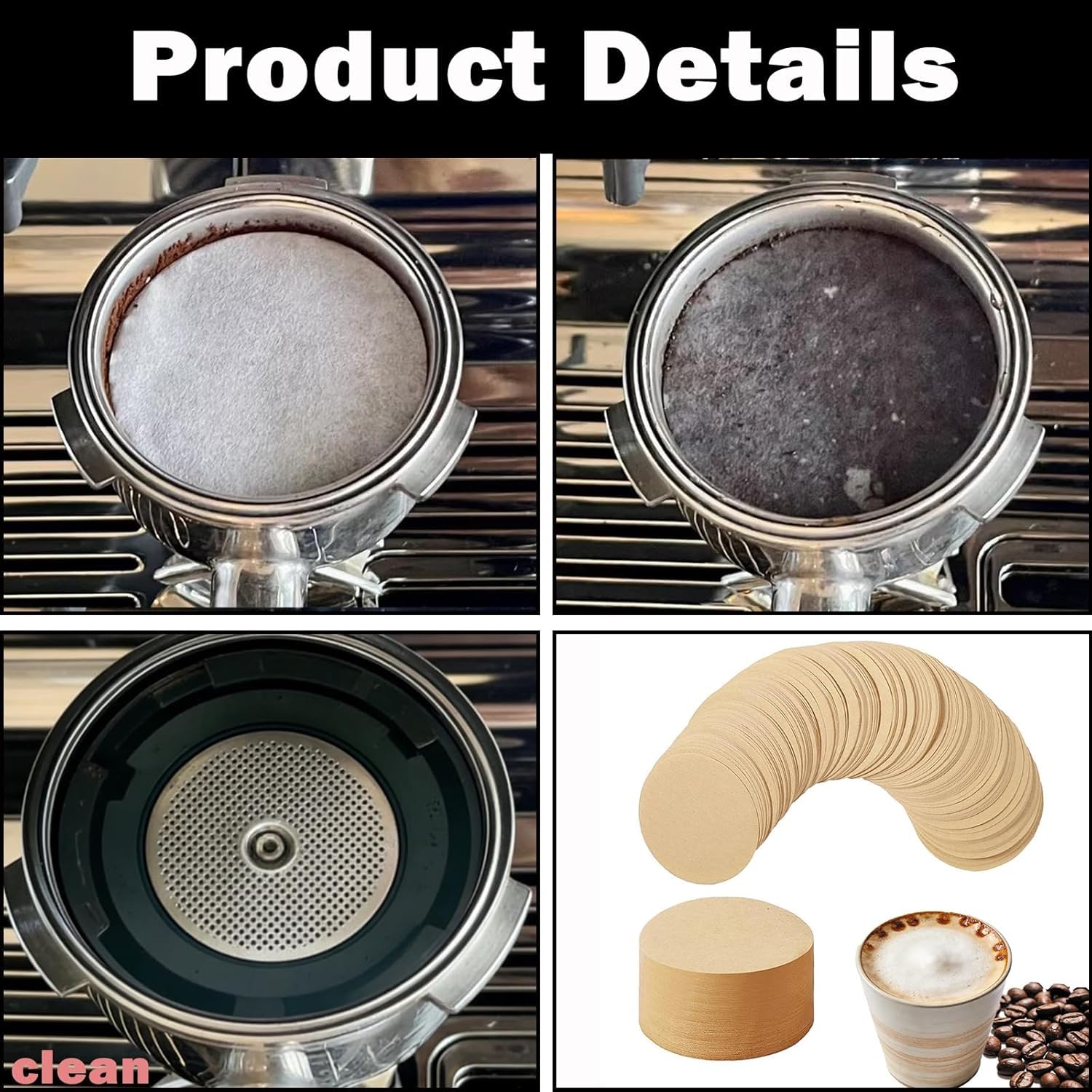 Unbleached Coffee Filters - 100 Pack for Espresso & Moka Pots -3