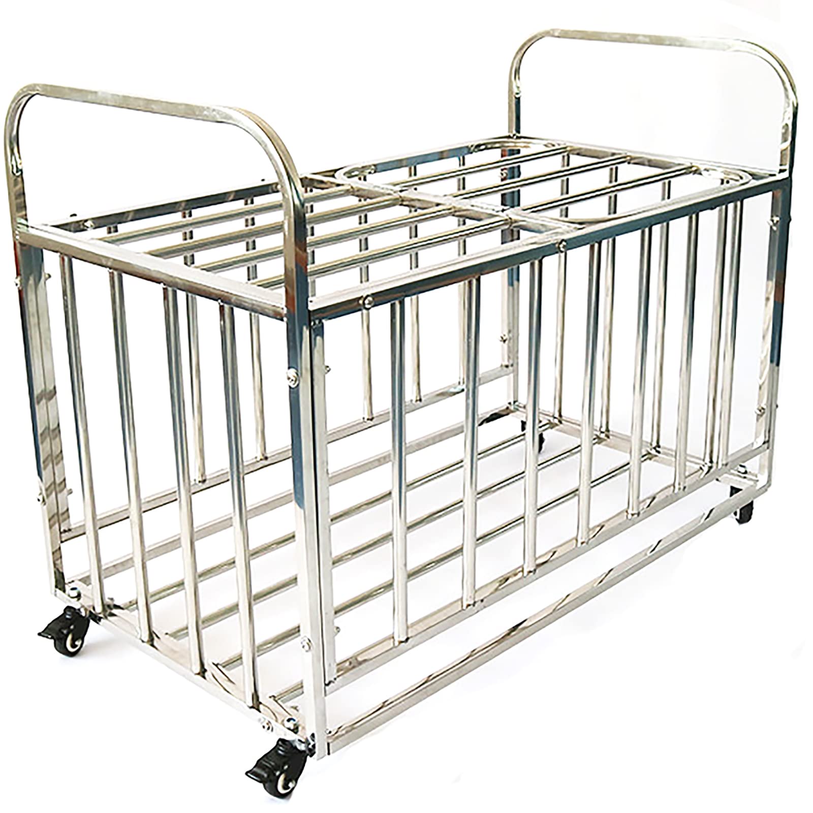 Ball Storage Basket, Ball Organizer For Garage, Clamshell Design, 4 Universal Wheels, For Garage, Gym - Holds Sports Equipment, Basket Balls, Soccer Balls - Strong Sturdy Frame