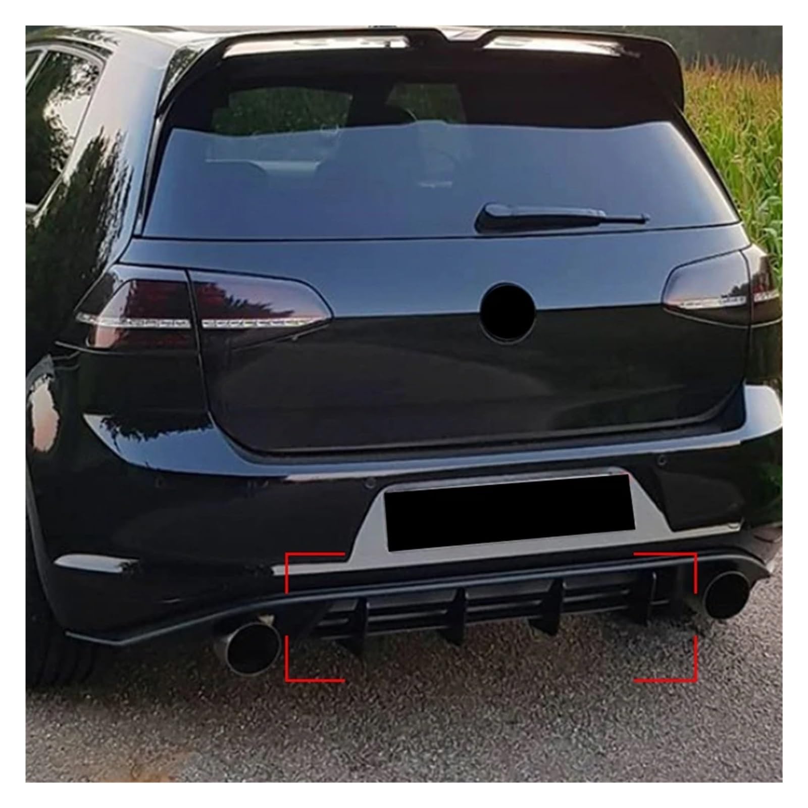Dyfuzor tylnego zderzaka samochodu, splitter wargowy, pasuje do Volkswagena, Golfa 7 MK7 MK VII GTI 2014-2017, listwa wykończeniowa, spoiler, klapa bagażnika tylny dyfuzor podwozia samochodu