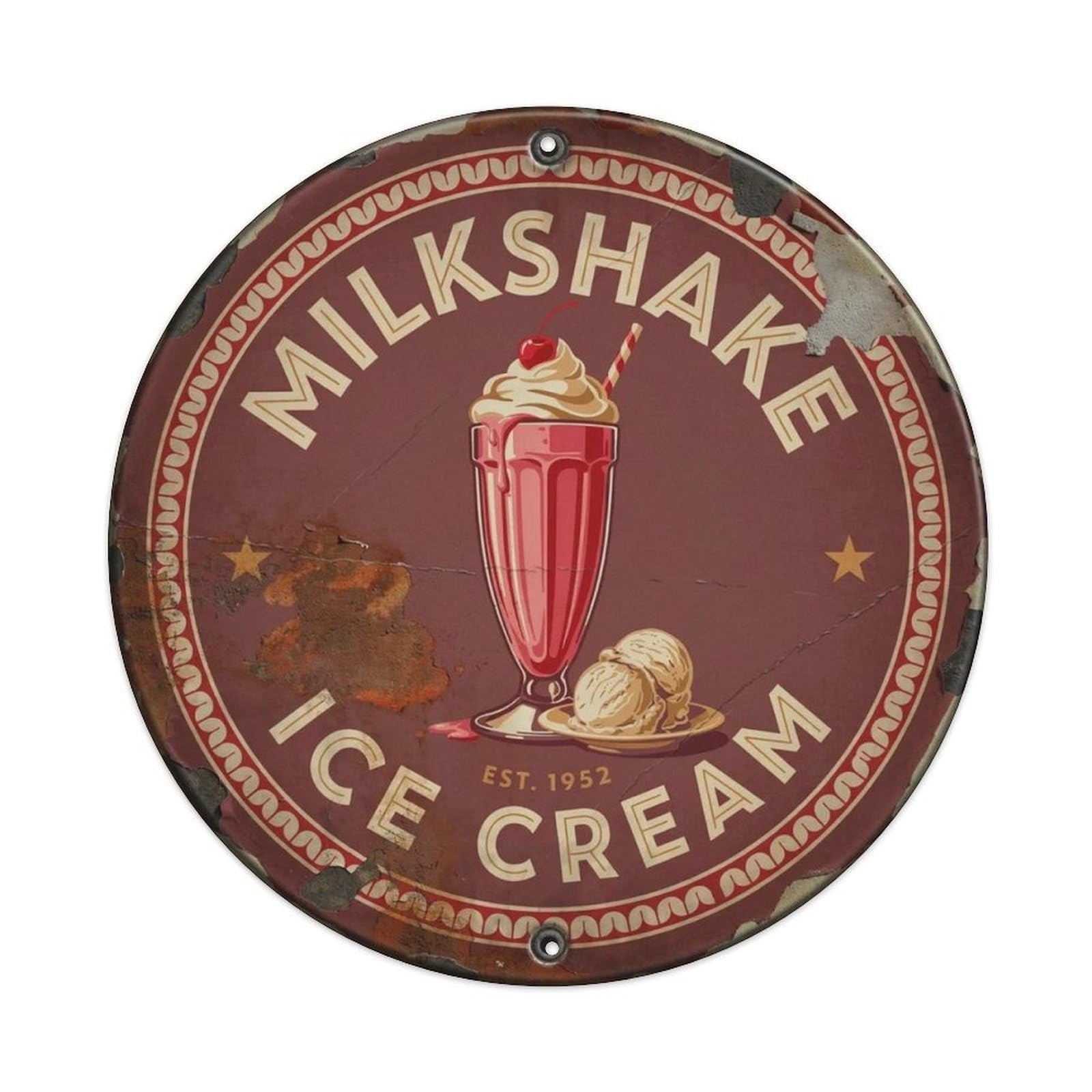Retro-Milkshake Metal Tin Sign Plaque
