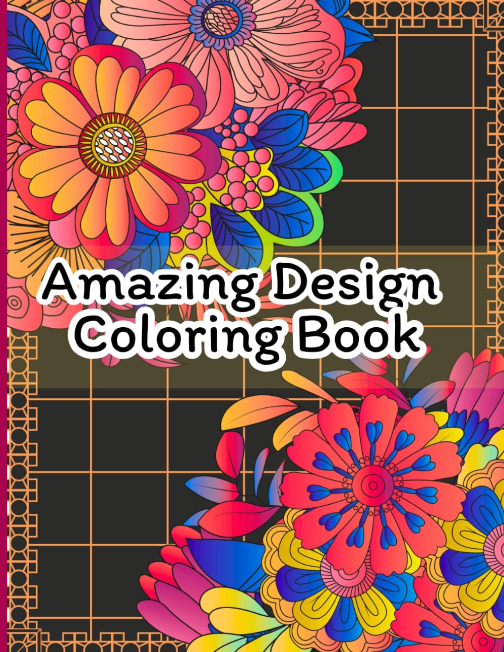 Amazing Design Coloring Book: For Adults, Teen, Relaxing Coloring book , Flora Mandala, Zise 8.5x11 Inch, 100 Single Page
