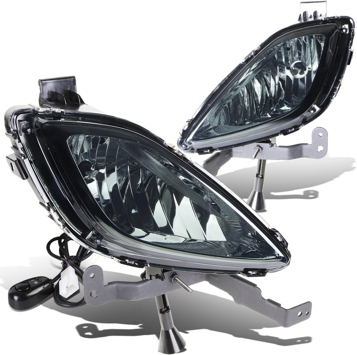 DNA MOTORING FL-ZTL-132-SM Fog Light With Switch Driver & Passenger Side Enhance visibility [Compatible with 11-13 Elantra 4-Door Sedan]