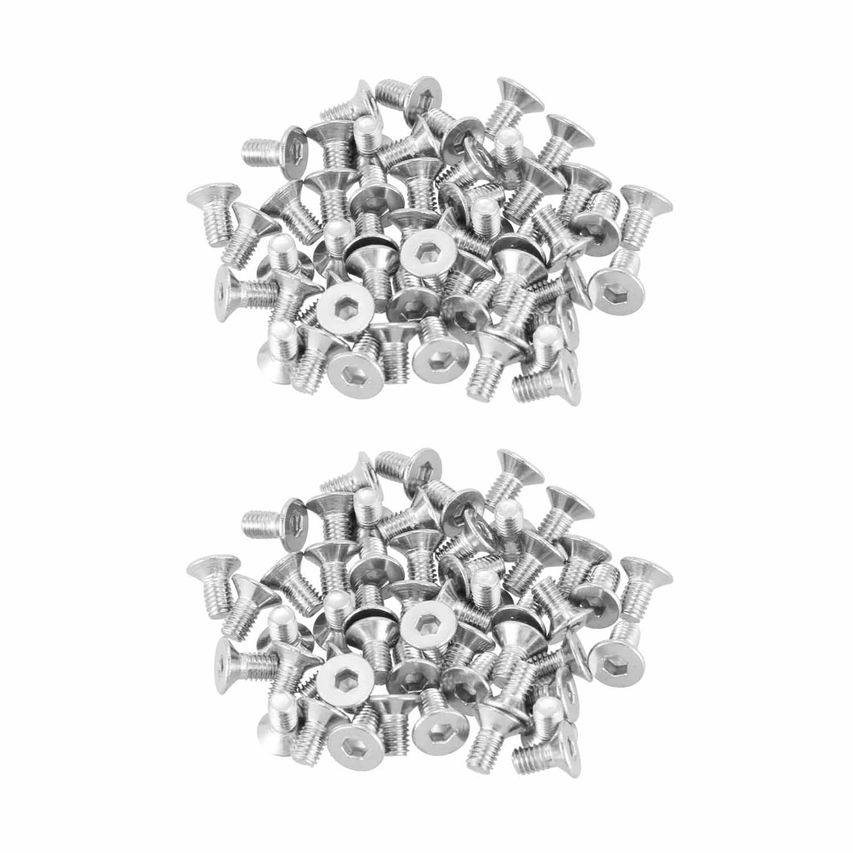 Jnchdghwa M3 x 6mm Hex Socket Countersunk Flat Head Bolts 100Pcs