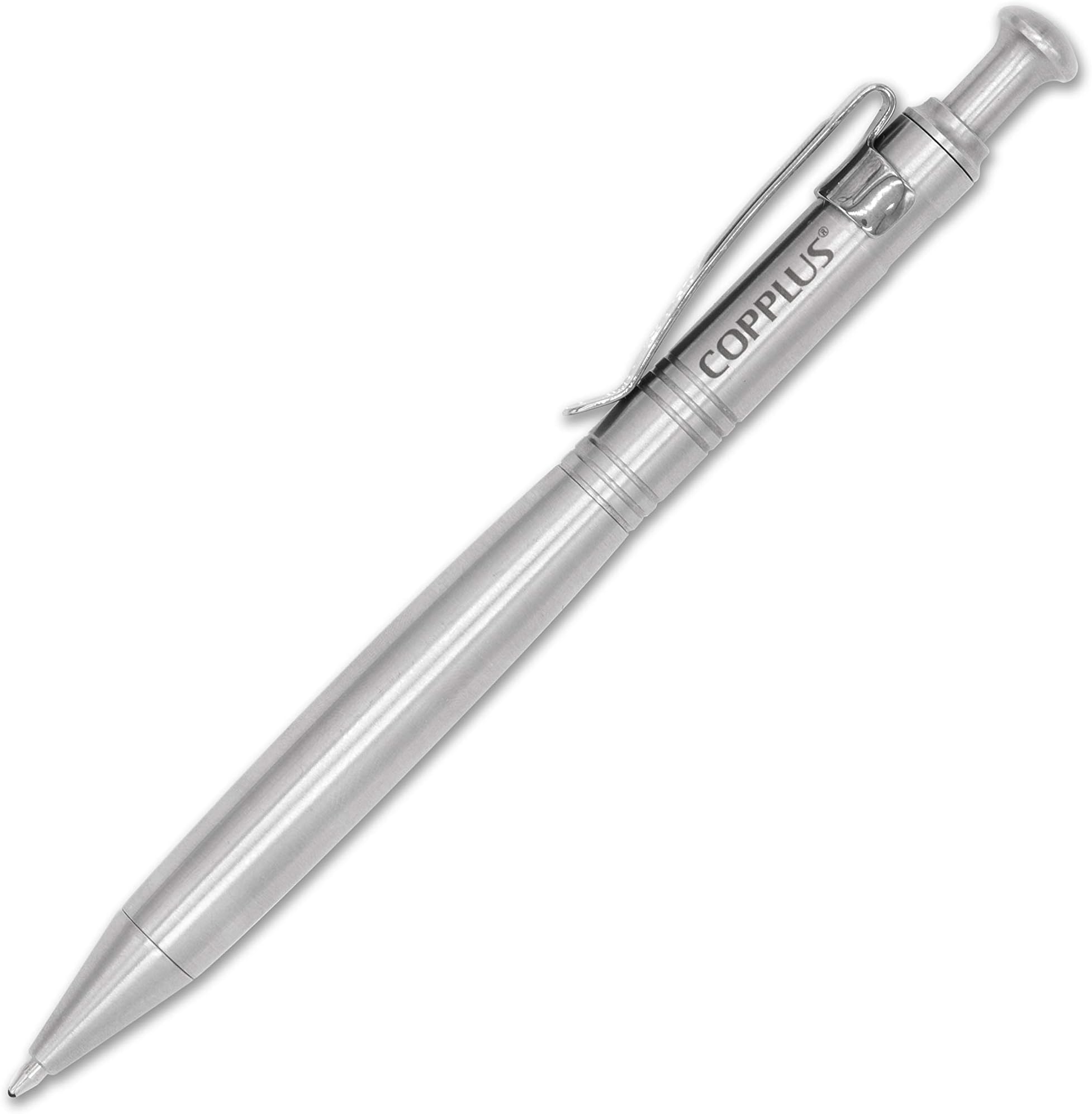 S140 Stainless Steel Click Pen - Durable Barrel Construction, Swift Nib-exposing Mechanism, Comfort Holding Experience, Works with Parker Style Refills.
