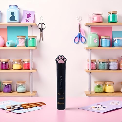 Miniatura 3 de Tijeras de pata de gato, tijeras plegables de bolsillo, pequeñas tijeras de seguridad plegables multifuncionales, cortadores de mano kawaii, mini