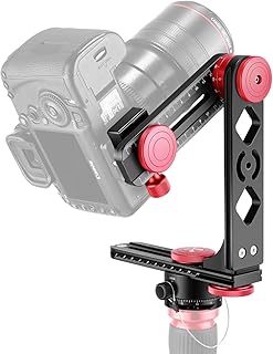 Neewer Gimbal Head Panoramic Head Camera Tripod Head Aluminium Alloy with Standard 1/4 inch Quick Release Plate and Carry Bag Max Load 22 Pounds Compatible with Nikon Canon Sony DSLRs