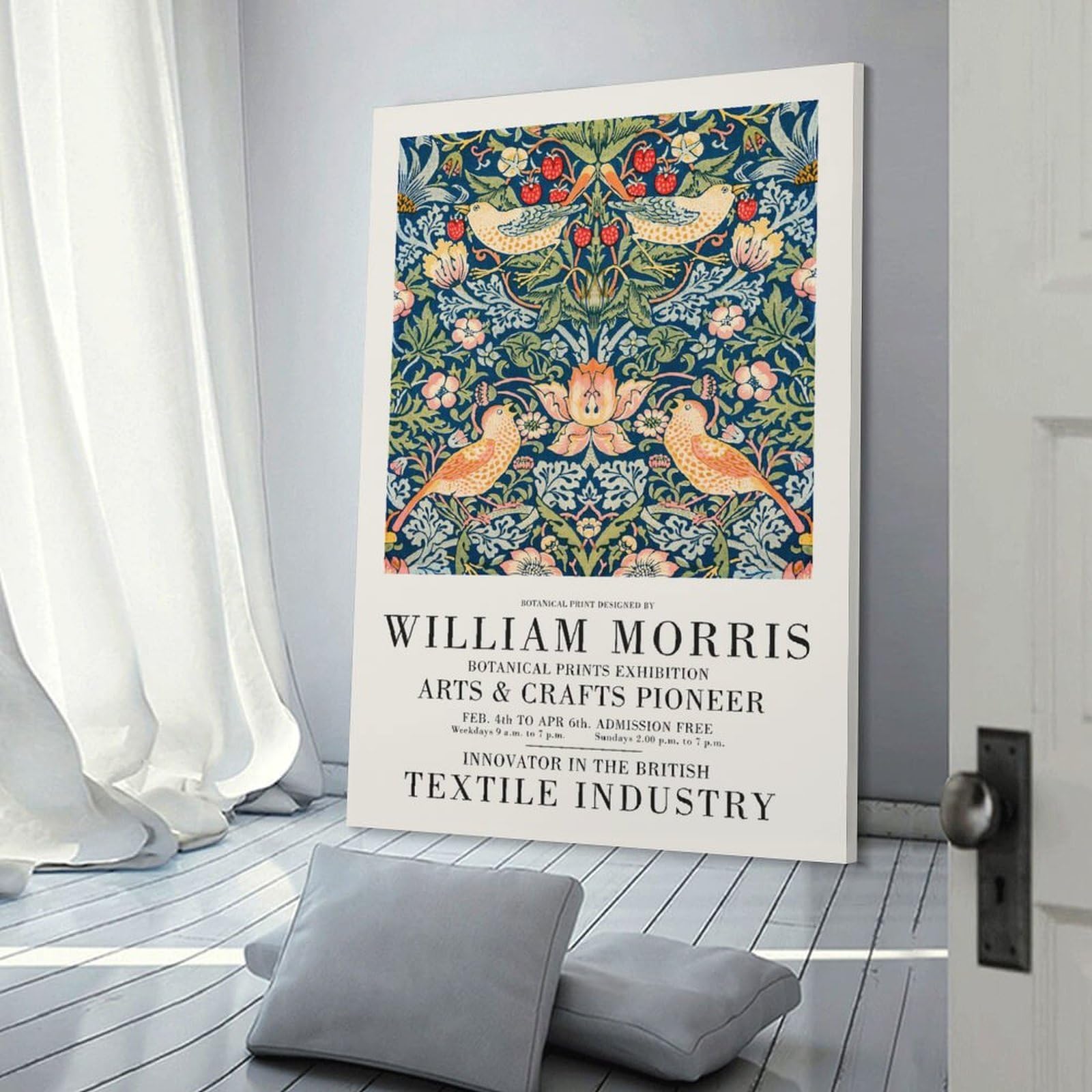 Junmoney William Morris Botanical Print Exhibition Room Decor Wall Art 08x12inch(20x30cm), for Wall Displays, Bedrooms Or Room Updates, Ideal for Building A Coordinated Art Wall