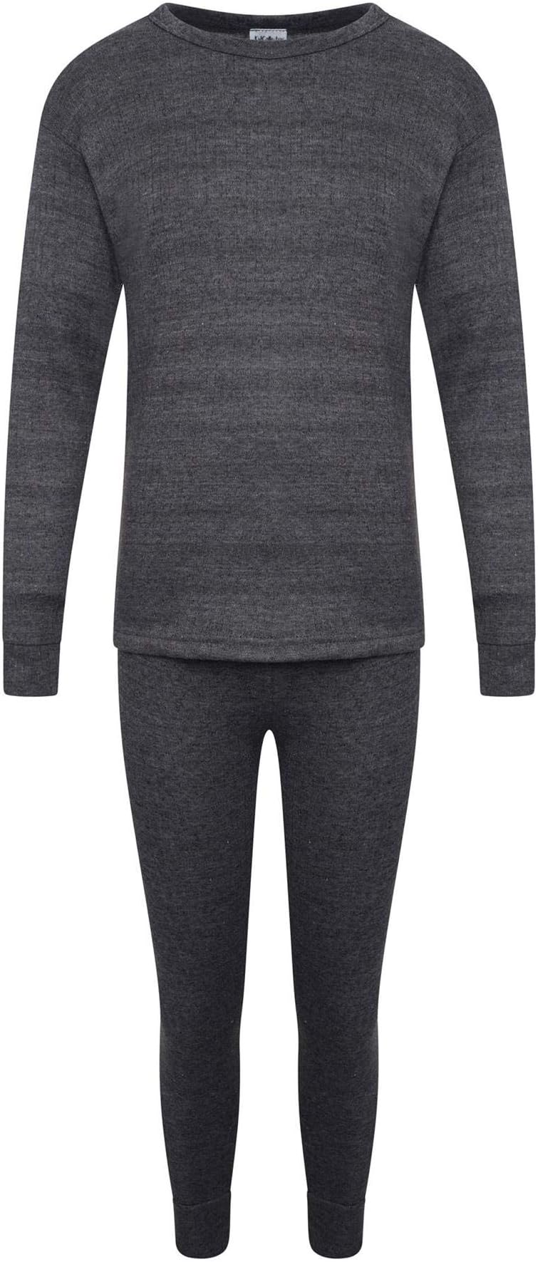KidCollectionChildrens Thermal Underwear Set - Long Sleeve Top & Matching Bottoms Winter Warm Baselayer Set - Unisex for Boys & Girls - Ages 2 to 13 Years