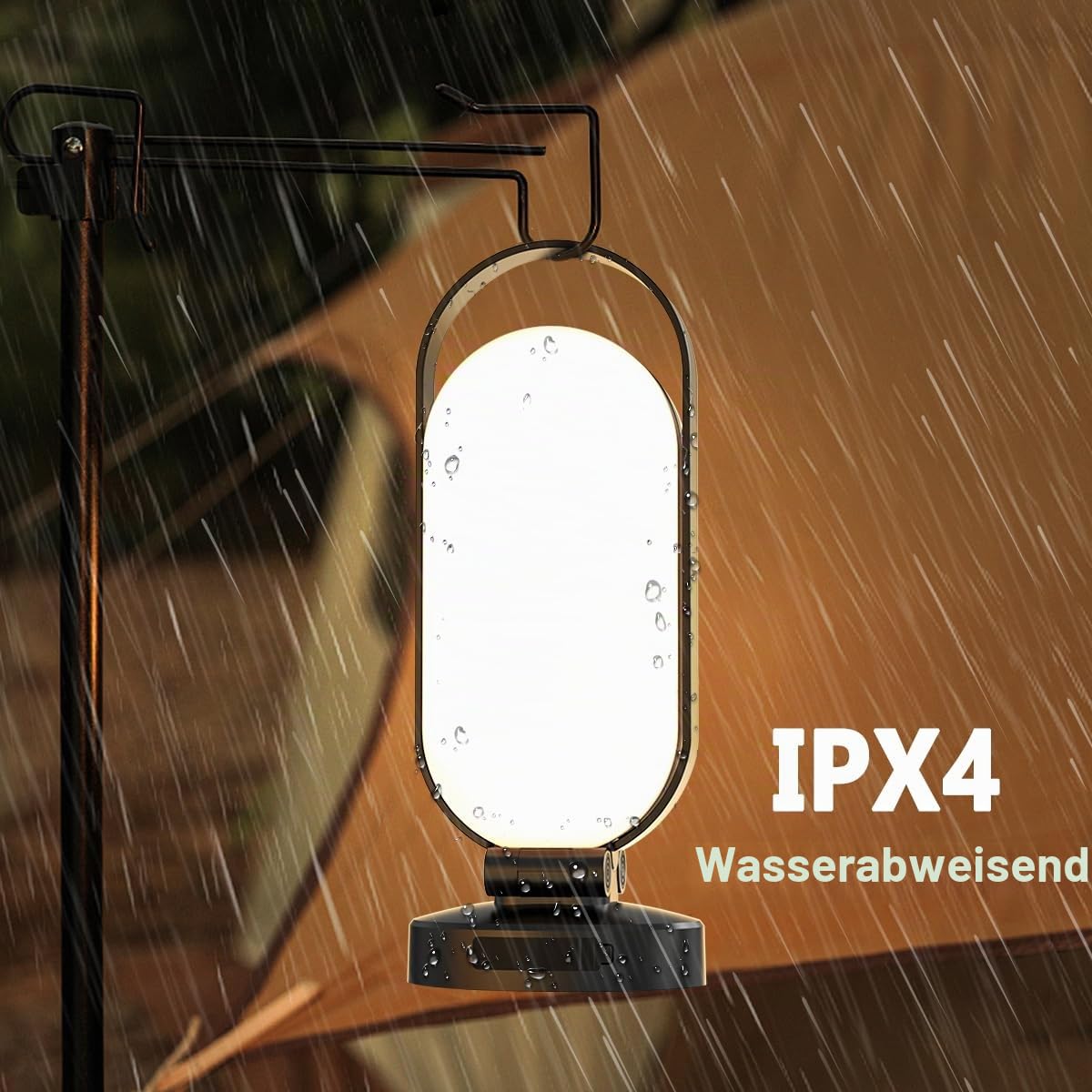 Campinglampe Solar,Faltbare Wasserfeste Zeltlampe Und Solarleuchte