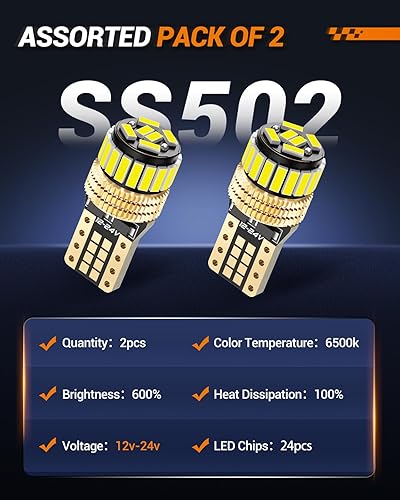 Miniatura 63 de SEALIGHT 912 bombillas LED, 912 921 bombillas de respaldo LED, 912 921 luz LED de marcha atrás de 6000 K 2600 lúmenes, superbrillante, T15 906 904