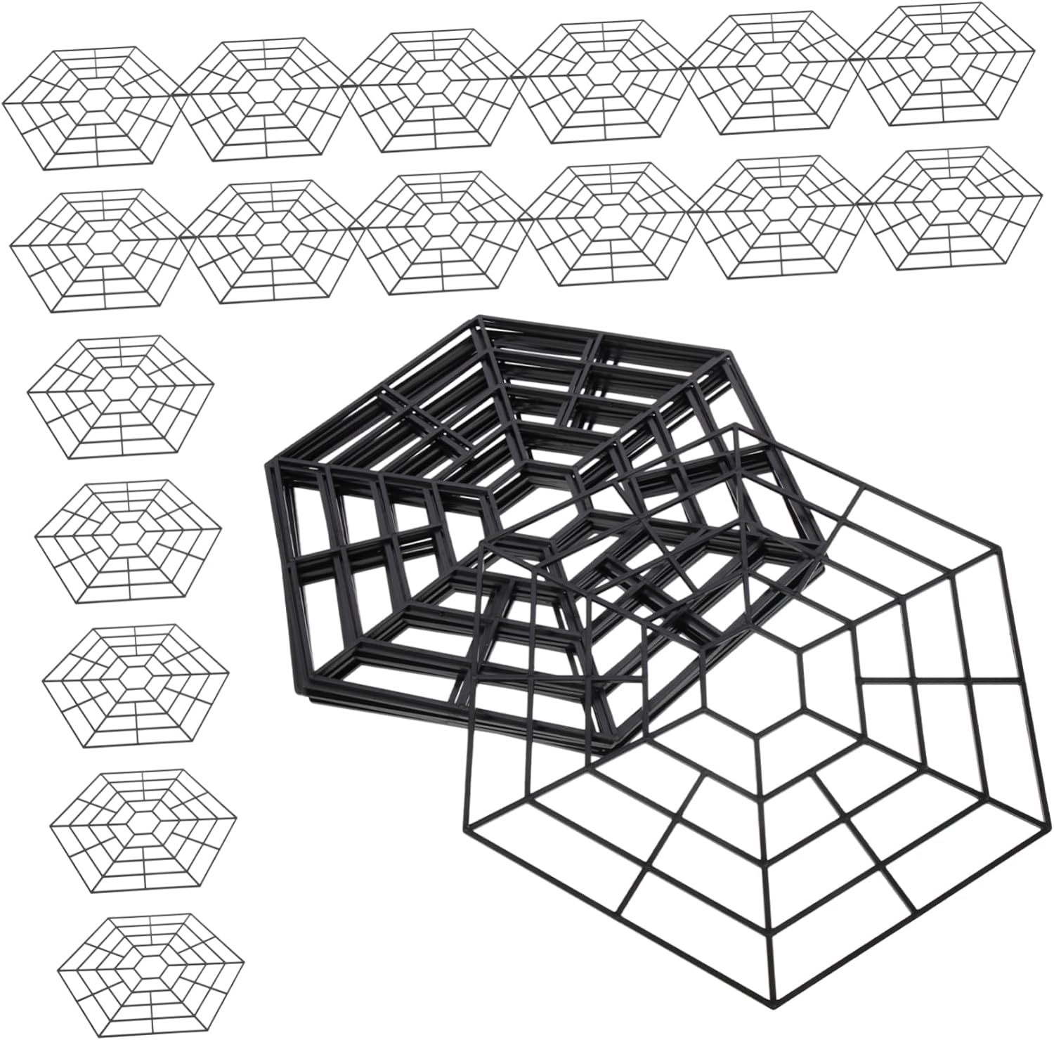 30Pcs Fish Guard Protective Cover Durable Plastic Floating Net for Six Angle Design Fish Protection Against Birds Easy to Clean and Maintain