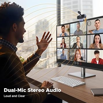 UGREEN Webcam for PC Ultra HD 1080P Computer Webcam with Microphone | PC Camera with Privacy Cover, USB Web Camera for Streaming, Conference, Video Calling, Zoom,Teams, FaceTime
