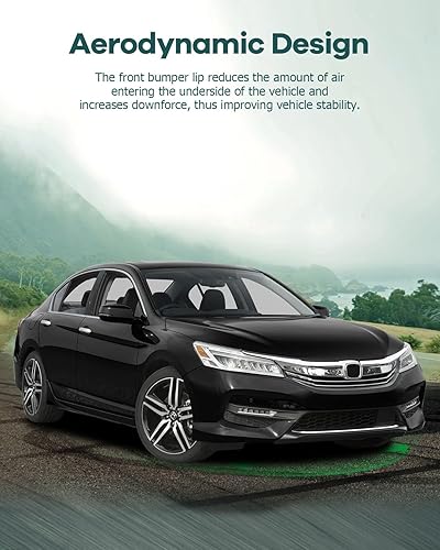 Vista 95 de SCITOO Alerón de labio delantero para Hyundai Elantra 2017-2018 para parachoques delantero negro brillante