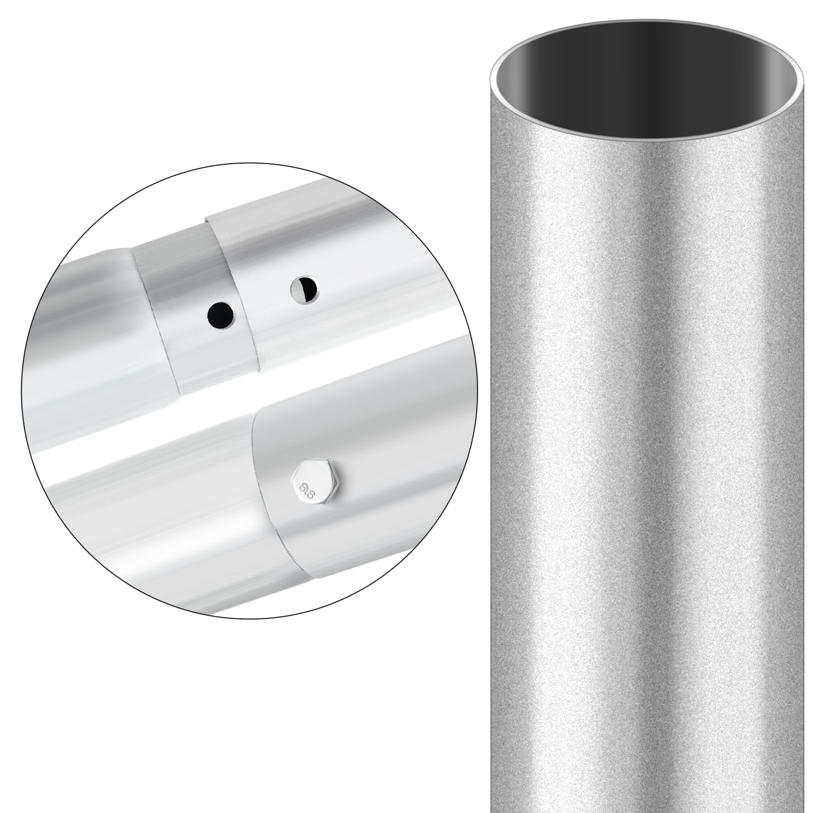 Photo 1 of Yaocom 1 Pack Round Street Sign Post 8', Breakaway Galvanized Steel Pole
