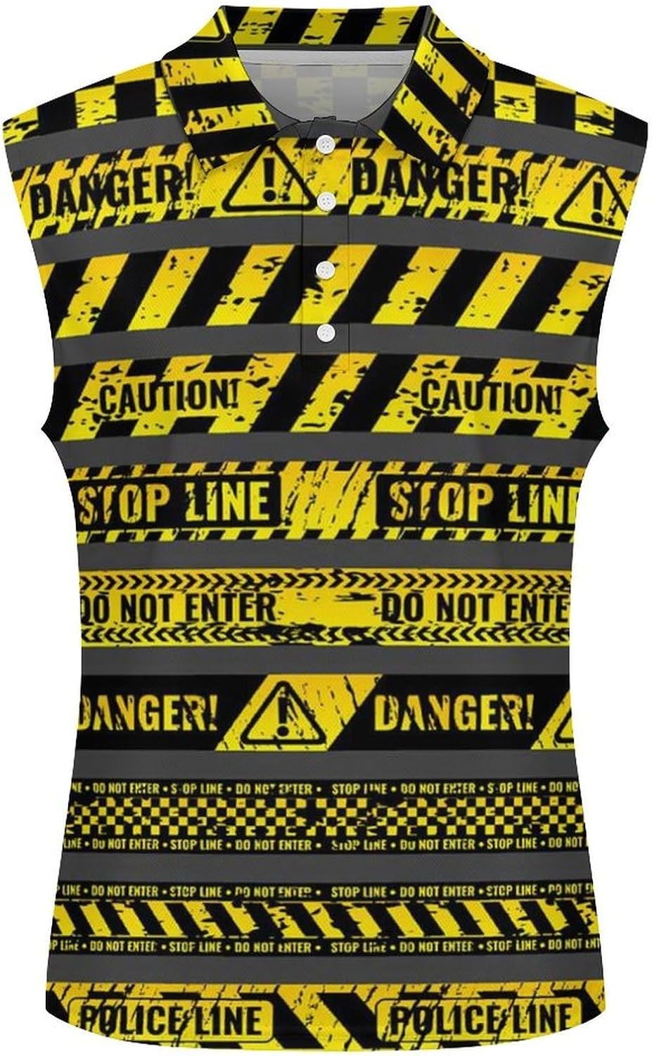 Crime Accident Scene Caution Warning Police Women's Golf Shirt Sleeveless Polo Shirts Tank Tops
