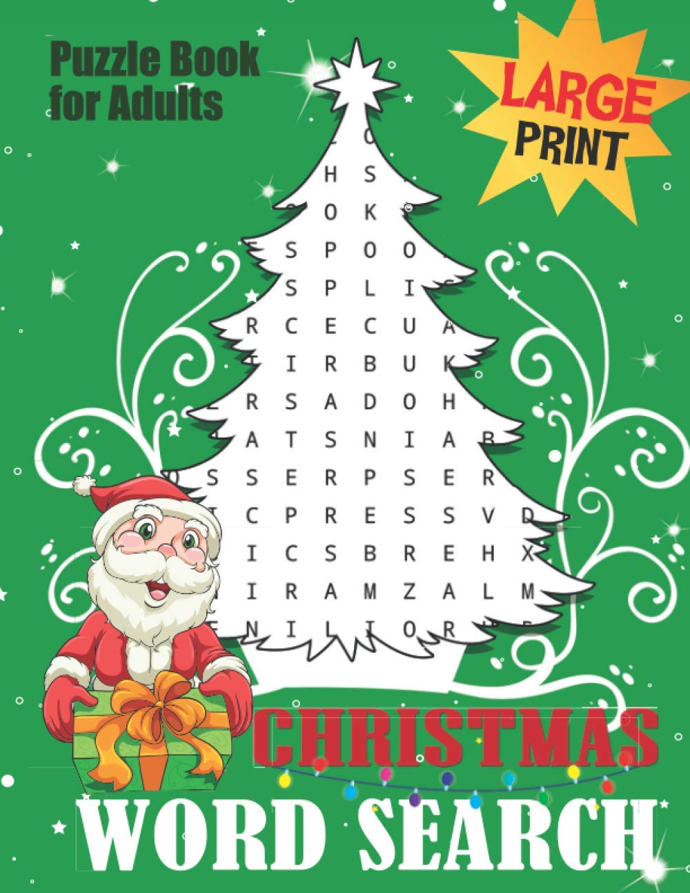 Christmas Word Search Puzzle Book for Adults Large Print: Crossword Puzzles Activity Book for Adults. Funny, Xmas Categories!