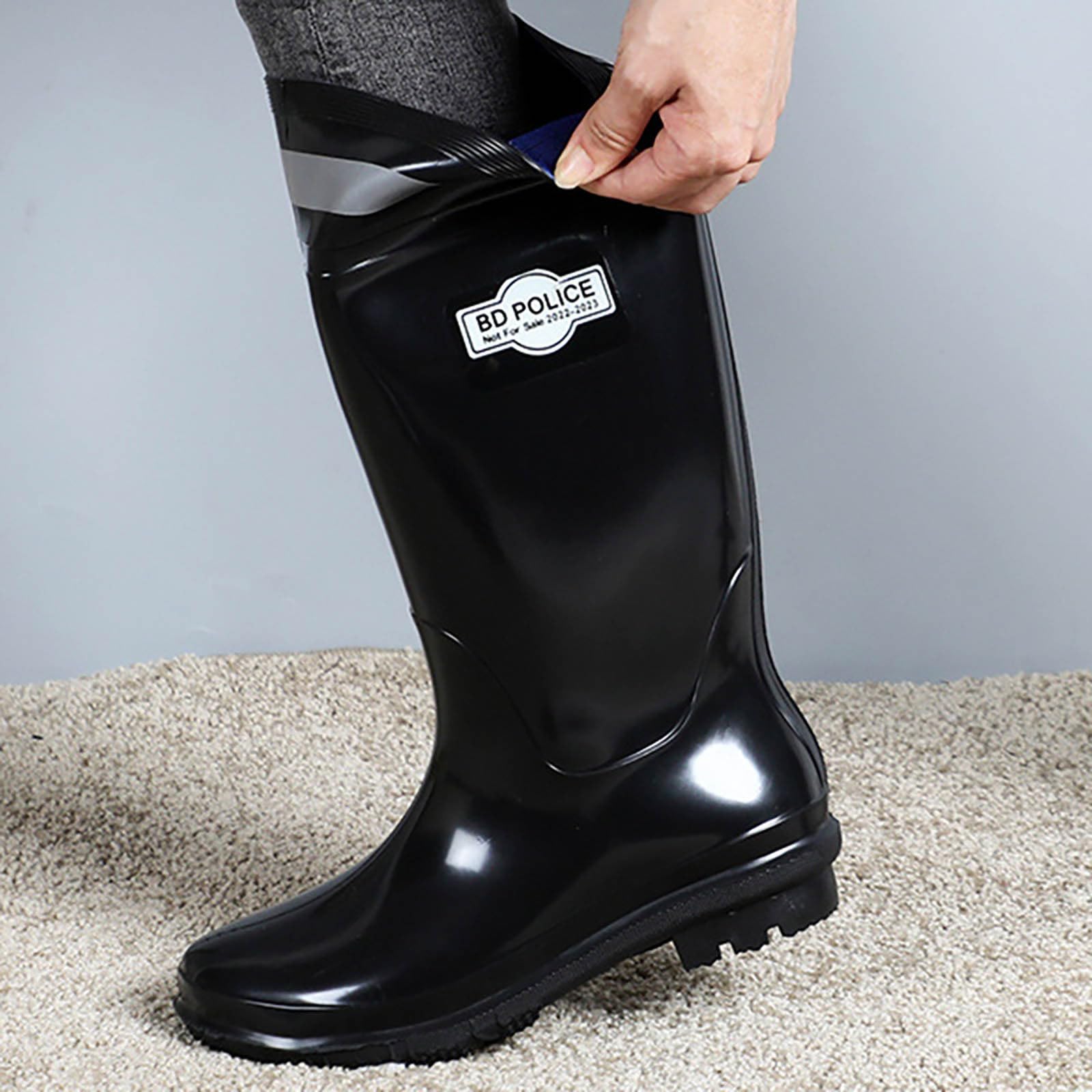 Generisch Buty przeciwdeszczowe dla mężczyzn, do użytku poza metrem, buty w europejskim stylu, antypoślizgowe, gumowe buty do kuchni, buty wędkarskie, do użytku na zewnątrz