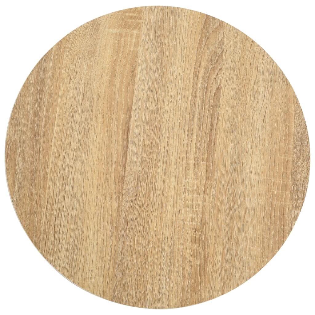 Tavolo da bistrot marrone chiaro, 40 cm, MDF | Struttura in acciaio, lavabile con un panno umido, per casa, ristorante, caffetteria, bar, facile da montare