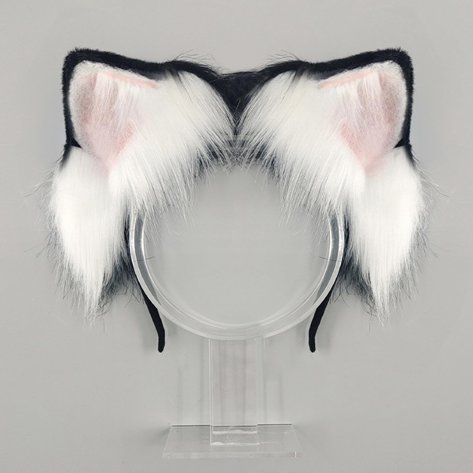 Diadema recargable con orejas de animal activadas por movimiento, accesorio divertido para el cabello para fiestas diarias y ocasiones especiales, diadema de orejas de gato con doble