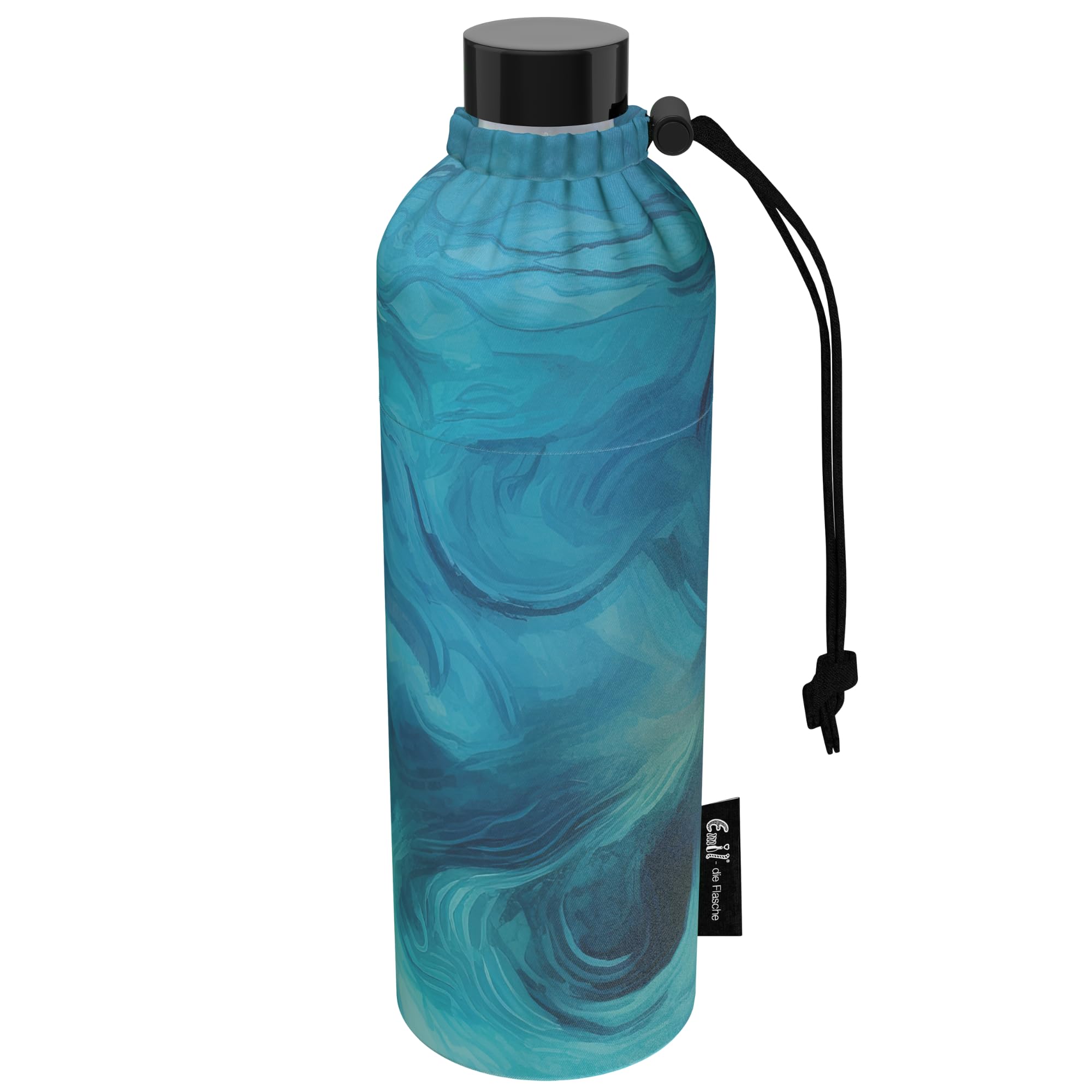 Emil Trinkflasche aus Glas für Mädchen & Jungen isolierte Glasflasche für Schule, Freizeit, Sport: Kinder & Eltern Wasser (0,75l)