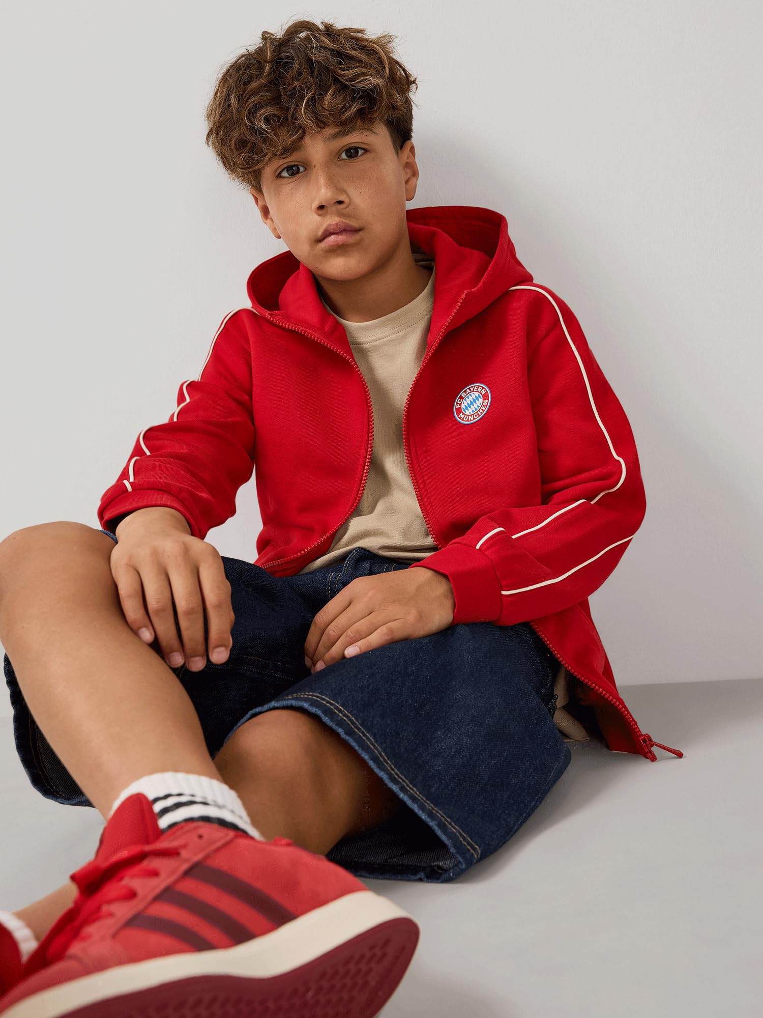 FC Bayern München | Zip-Hoodie Essentials | Kinder | Rot