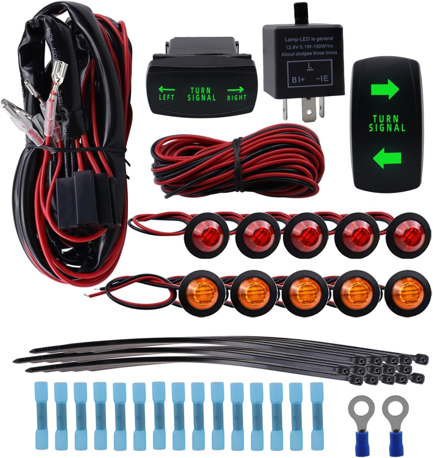 Turn Kit UTV Accessories for ATV Turn Kit with Switch Flasher Beach Lights