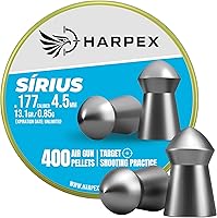 Vista 1 de Harpex Sirius .177 Cal Airgun Pellets – Diseño de cúpula de grano 13.1 – Pellets de plomo de precisión para tiro al objetivo, práctica