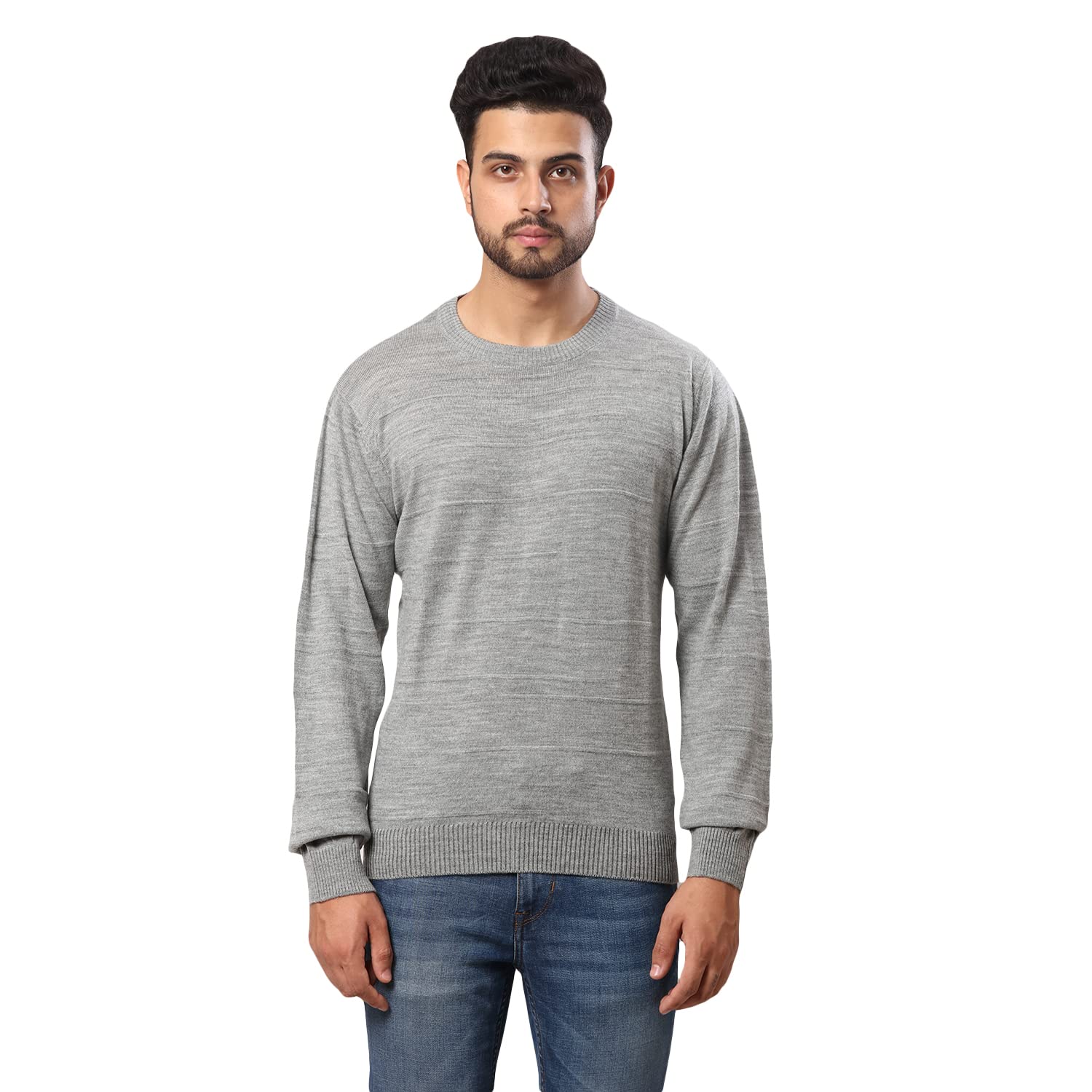 Men's Acrylic Blend Round Neck Sweater-image-9