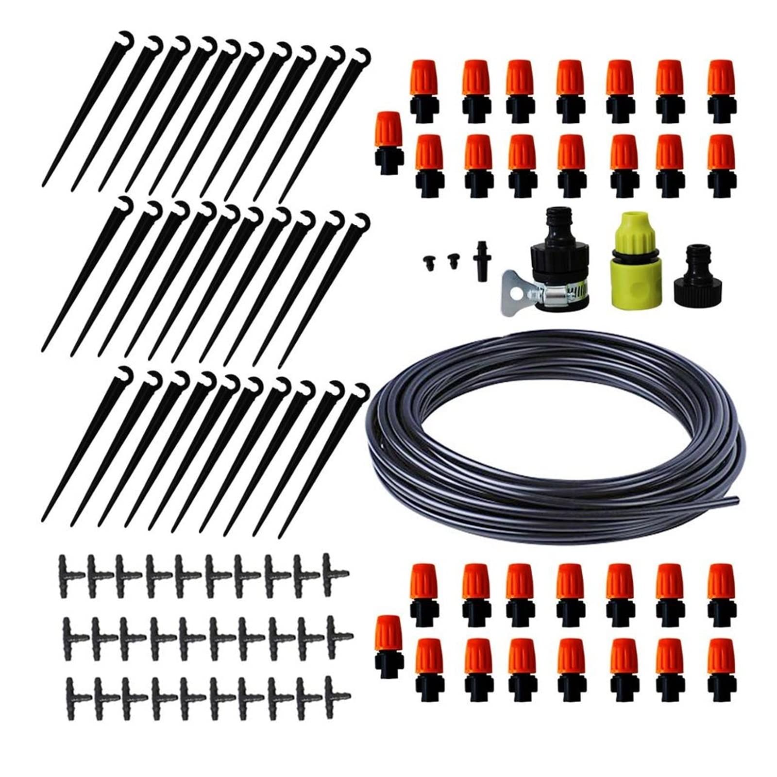 Kit di irrigazione a goccia automatica 25 m di giardino Fai da te di irrigazione a micro gocciolamento automatico Kit di auto irrigatura da giardino con goccia regolabile per Piante in Vaso da Esterno