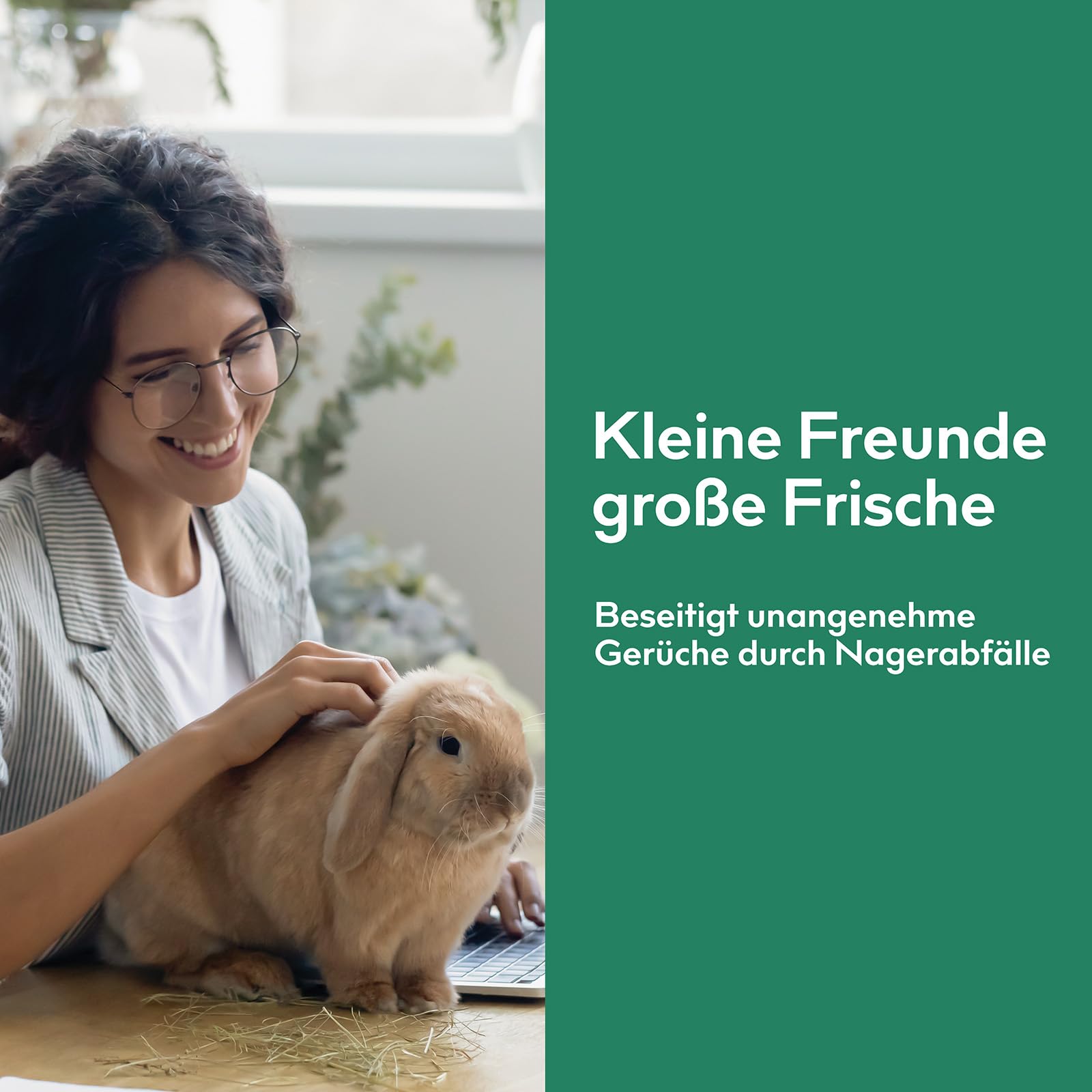 Geruchsentferner für Nagerkäfige, duftfrei, 266 ml | Mineralischer Geruchsentferner, tiersicher, stoppt Uringeruch von Hamstern, Kaninchen, Meerschweinchen, Ratten & Frettchen