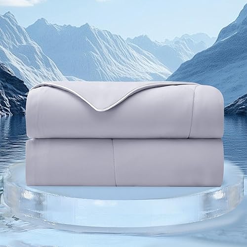 Edredón refrescante tamaño Queen, manta de verano delgada para personas que duermen con calor y sudores nocturnos, ultra suave, ligera y sedosa