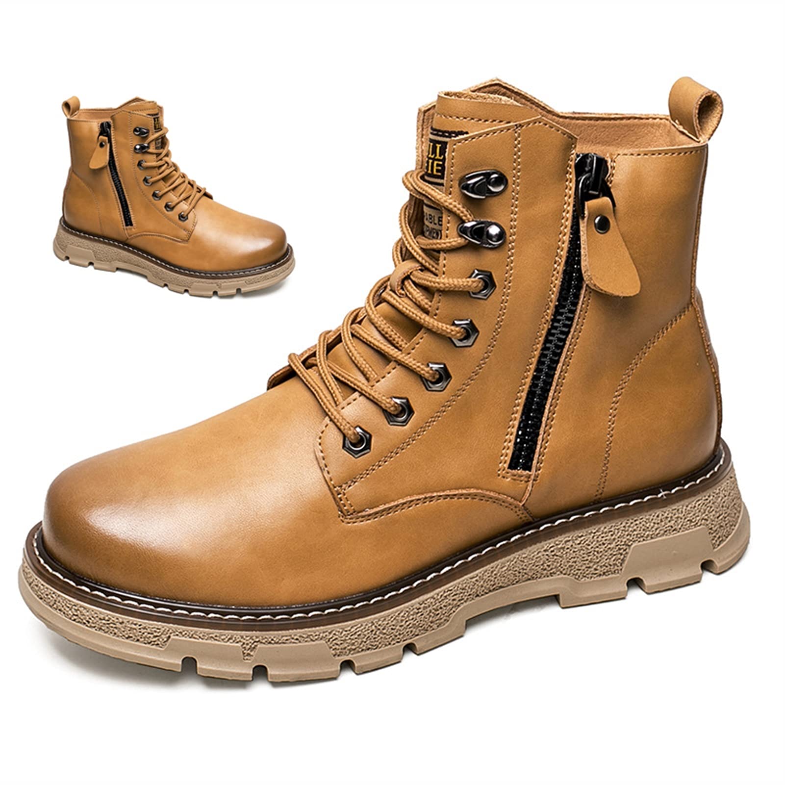Moda nuova Stivali Da Combattimento Uomo,Vintage Leather High-Top Sicurezza  Lavoro Stivaletti Stivaletti,Zipper Laterale Moda,Arrampicata Aperto  Viaggi,Compleanno,Giorno Papà,Capodanno E Regali Natale : Amazon.it: Scarpe  e borse