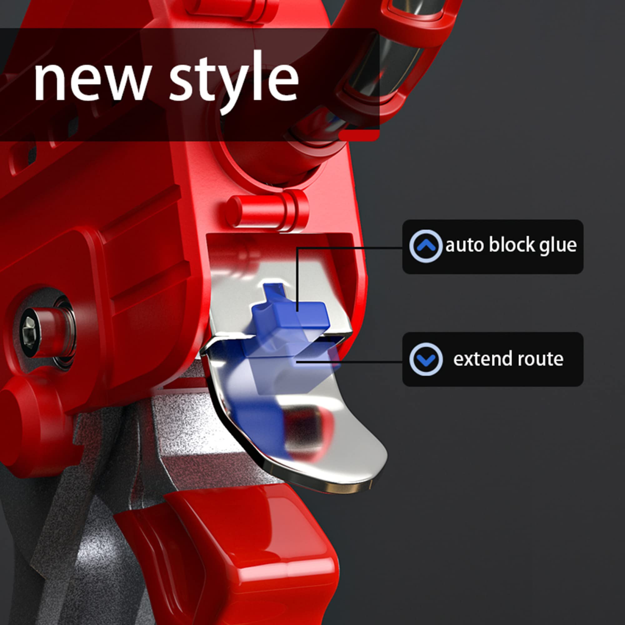 Instrukcja obsługi Bulk Cartridge Pistolet uszczelniający Profesjonalny pistolet do kleju do szkła do napełniania drzwi i okien Narzędzie zestaw z dyszą i osłoną przeciwpyłową czerwony 15 cali