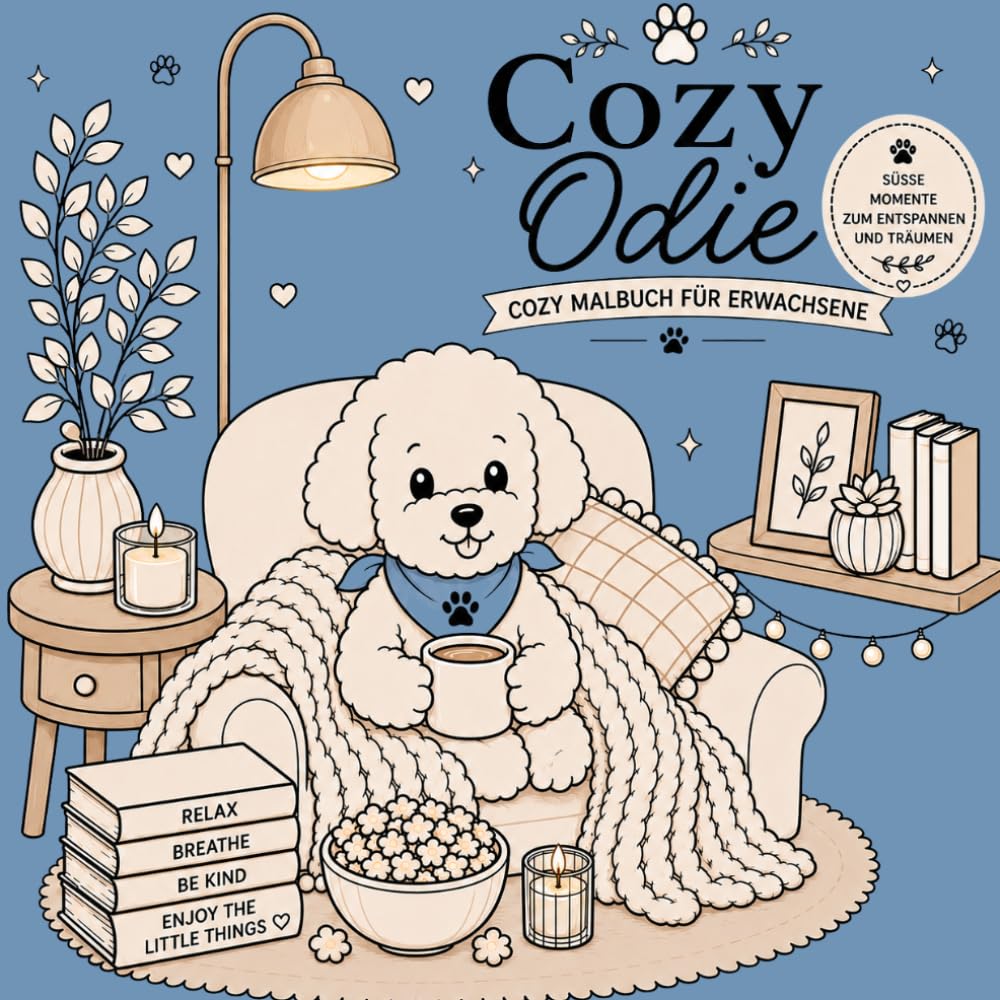 Cozy Odie: Cozy Malbuch für Erwachsene – Niedliche Wohlfühlmomente zum Entspannen