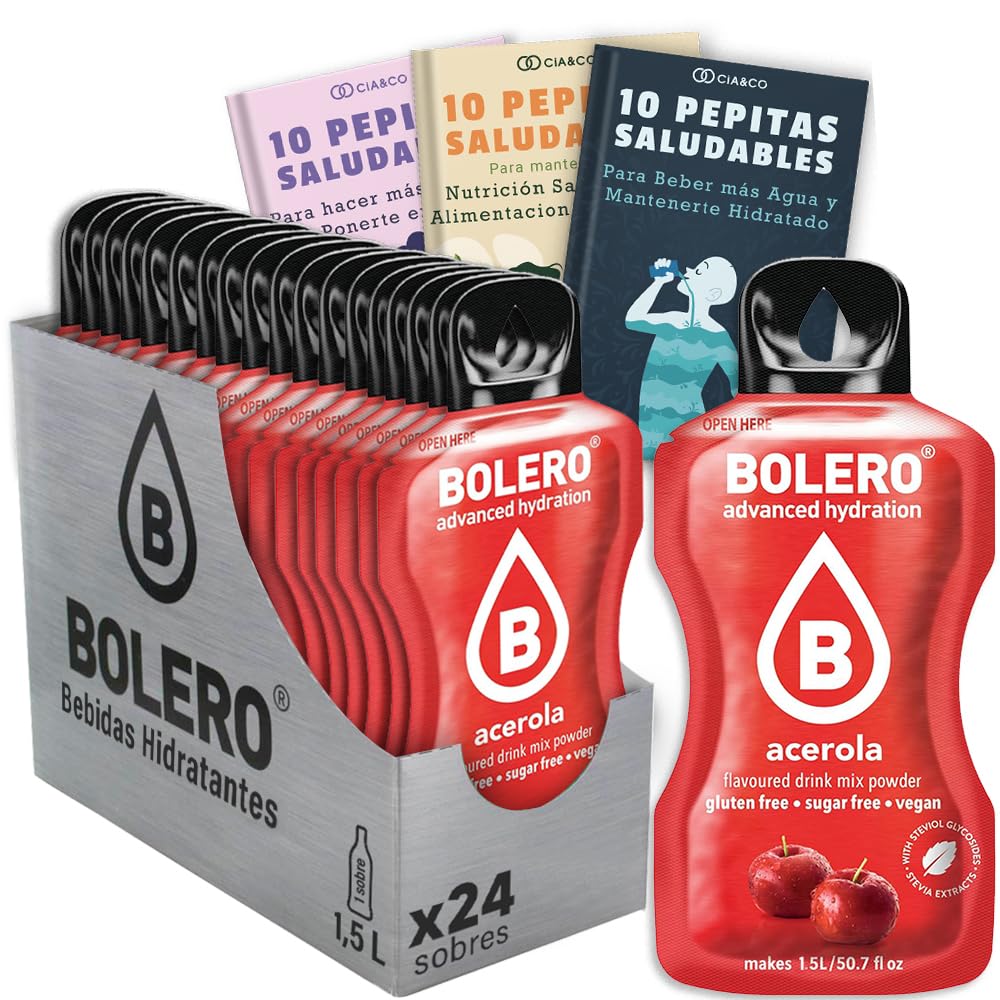 24 x Bebida Bolero COLA Hidratante Sin Azucar (24x9 grs) + 30 Pepitas Saludables para una vida más sana by Cia&Co — view 135