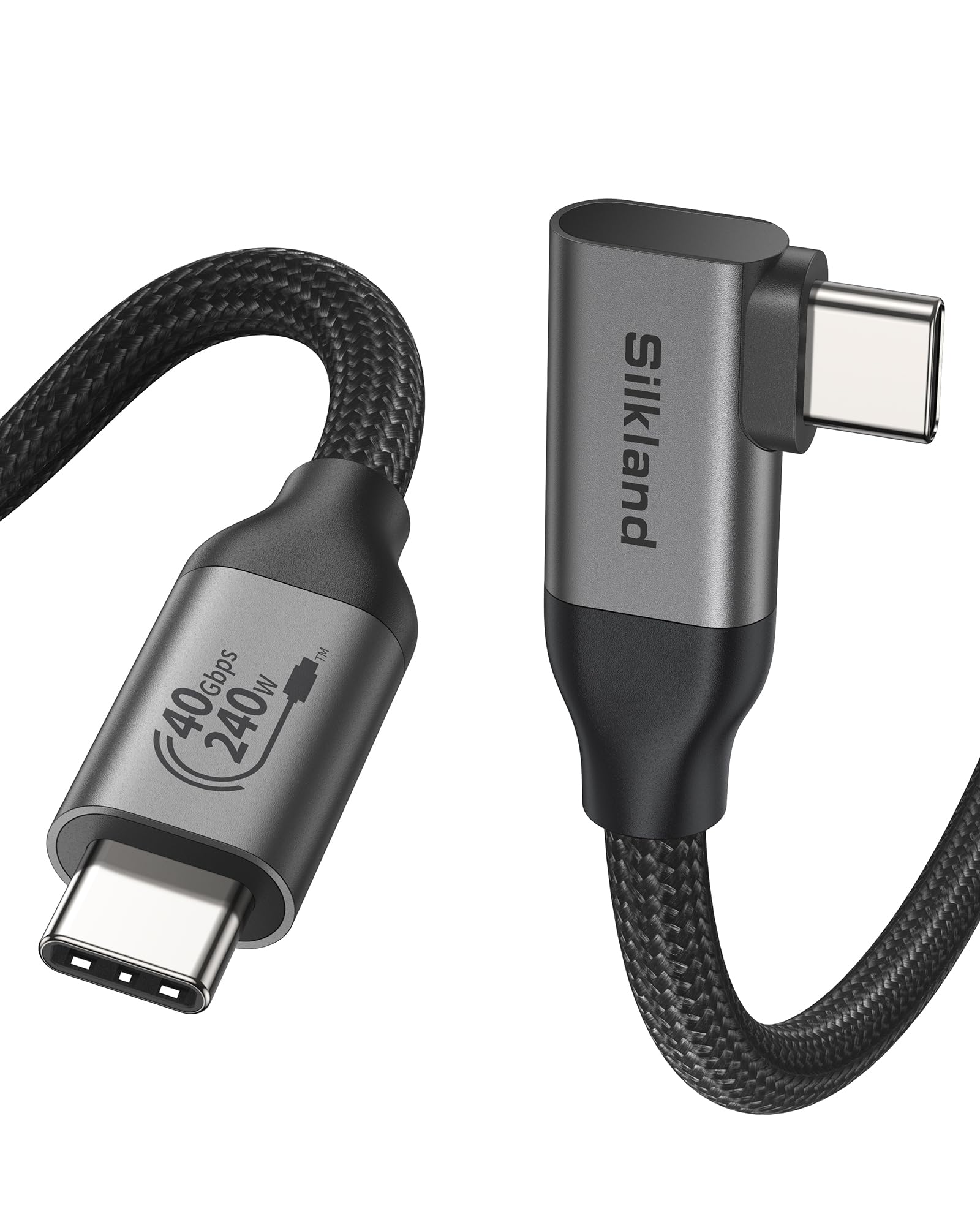 Silkland USB C auf USB C Kabel 1.5m, USB4 Kabel 40Gbps, 240W PD 3.1 Schnellladekabel USB-C mit 8K HDR Video für Thunderbolt 4, Studio Display, MacBook, Monitor, PSSD, iPhone17, Android Auto, Dock