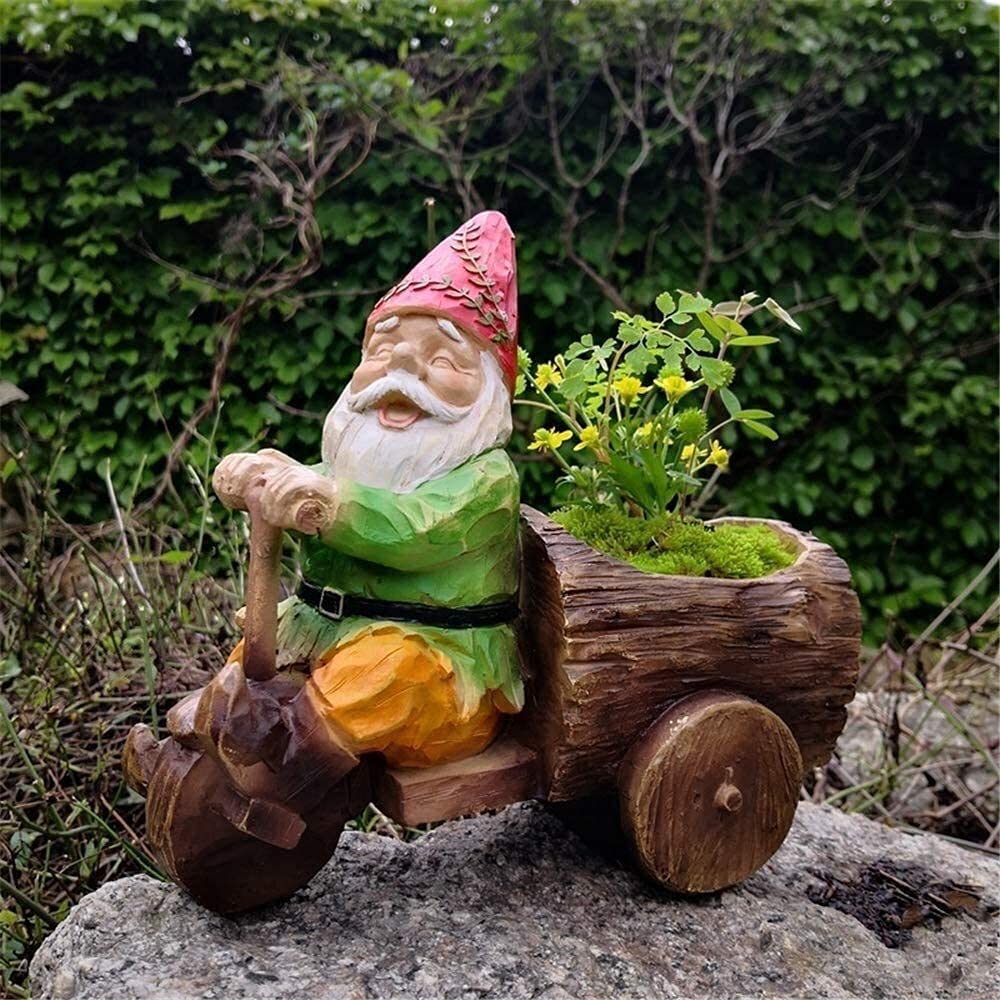 XJBTBA Maceta de jardín Statue fioriera Esterna succulenta Arte Head Fiore Vaso di Scultura Ornamento in Resina per dimora del Giardino Cortile