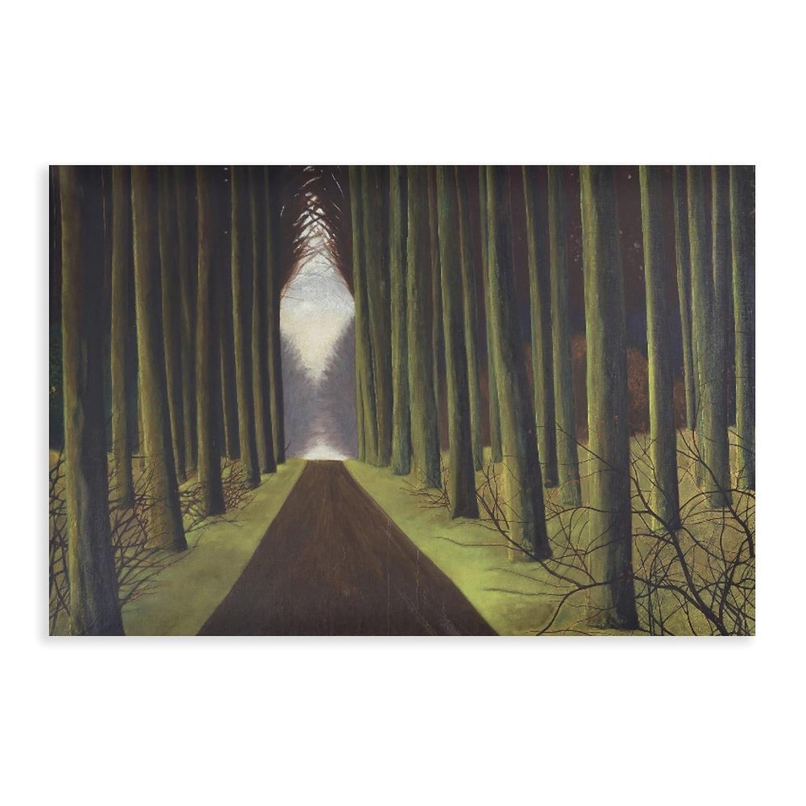 HEYANM Driveway with Trees by Léon Spilliaert 1935 Canvas Poster Wall Art Paintings for Living Room Bedroom Decoration Unframe 16x24inch