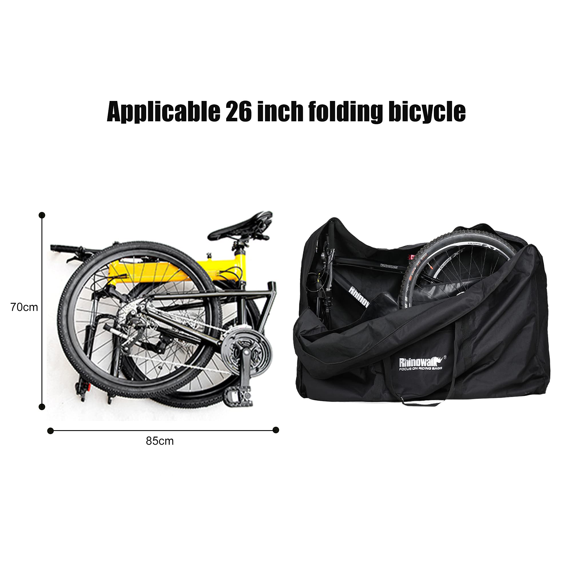 Folding Bike Bag Zaino Porta Bici Pieghevole Trasporto Bici Sacca