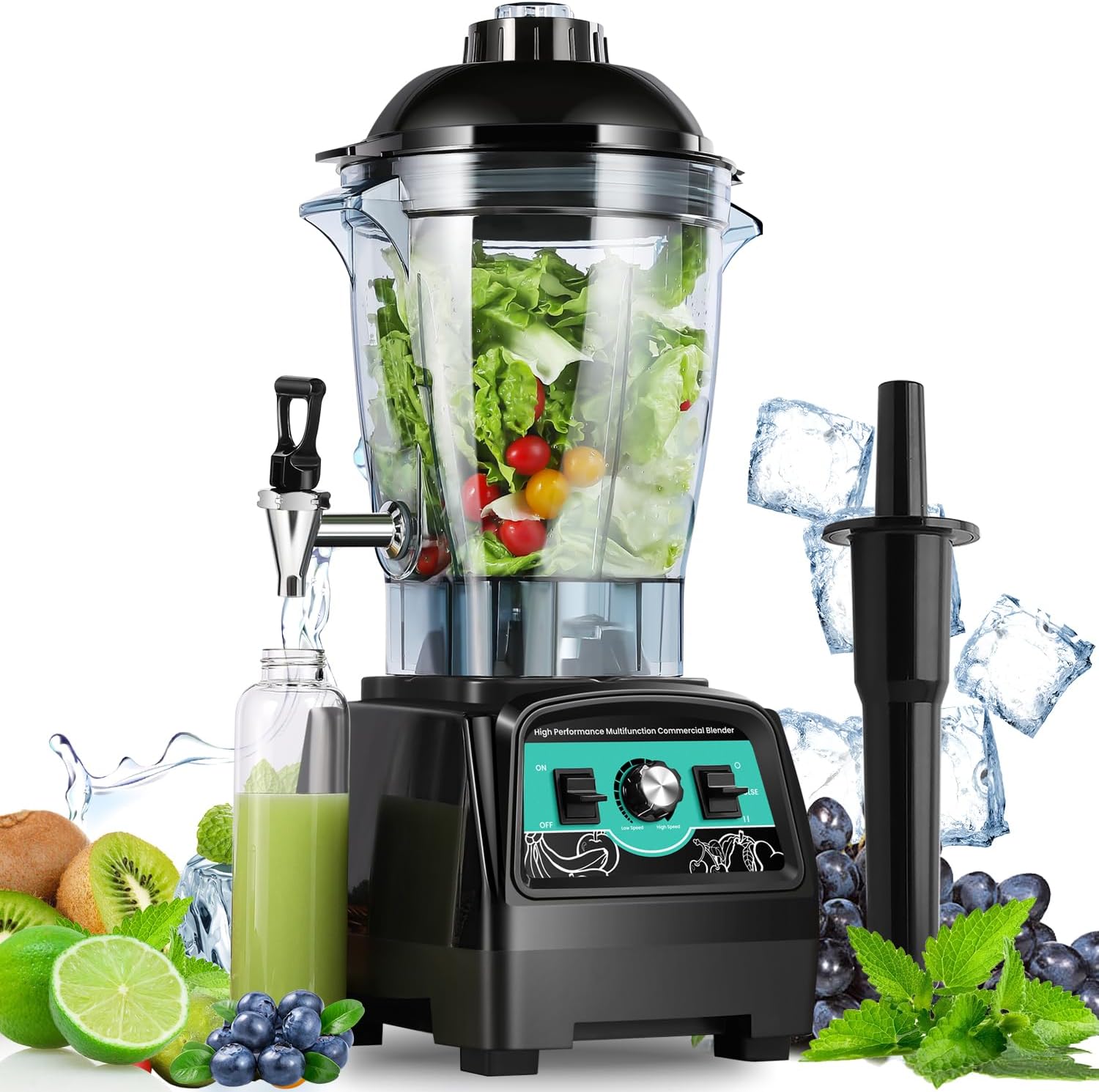 Iproods ブレンダー ミキサー 2.2L 大容量 氷も砕ける 多機能 一台多役