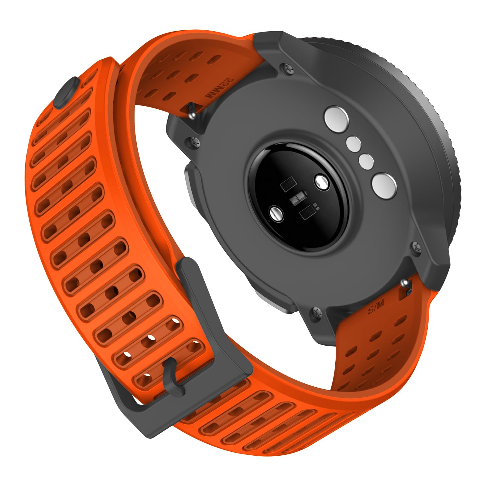 MYSNBKN Silicone Watch Band Compatible with Coros Pace 4/Pace 3/Apex Pro/2 Pro/Apex 46 mm/9 Peak/9 Peak Pro/5 Peak, 22 mm Watch Band for Venu 2/Vivoactive 4/Forerunner 255/265/570 47 mm