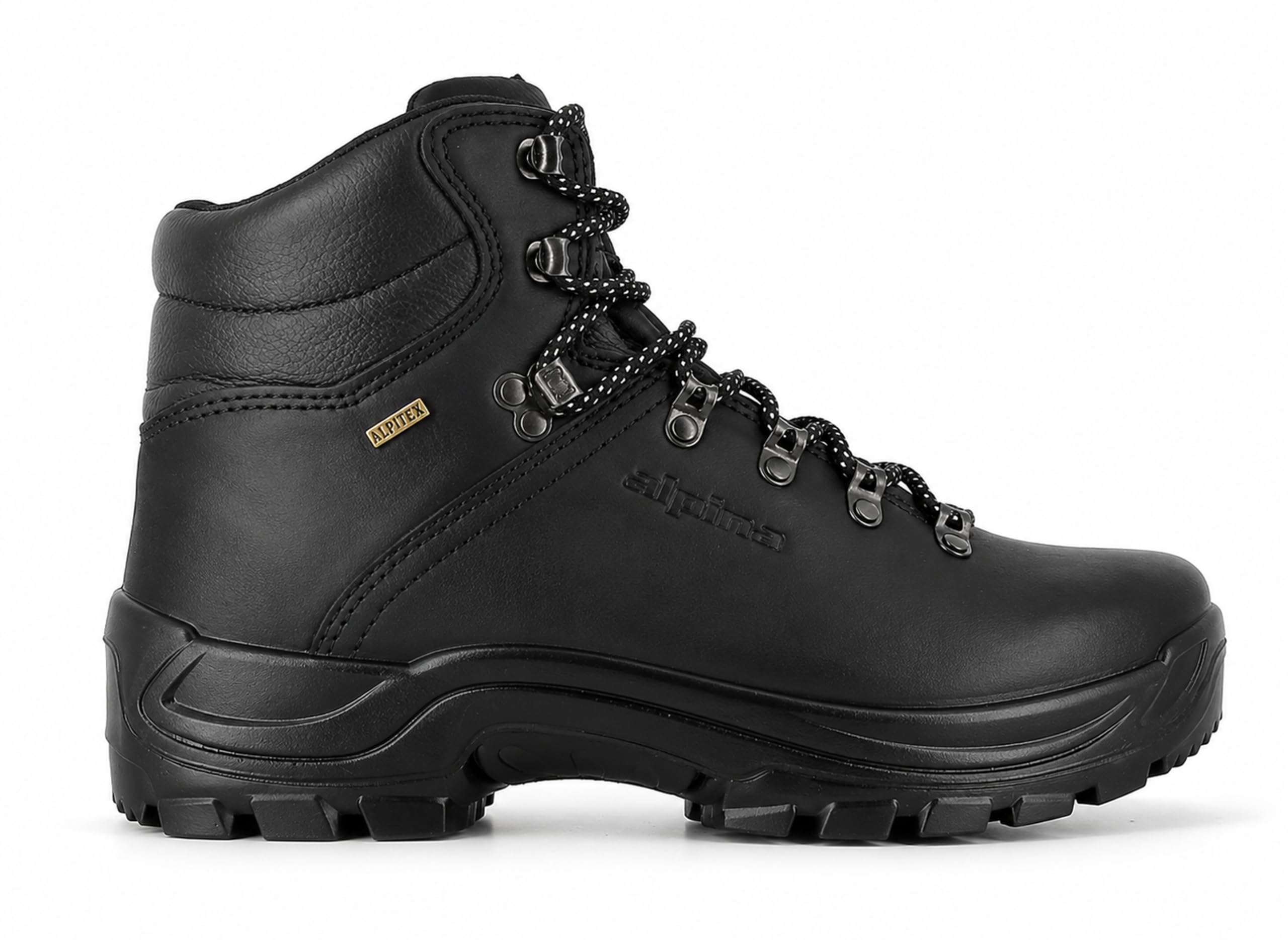 Alpina Tundra Męskie Buty Trekkingowe | Wodoodporne Buty Górskie z Skórzaną Cholewką i Mocną Podeszwą