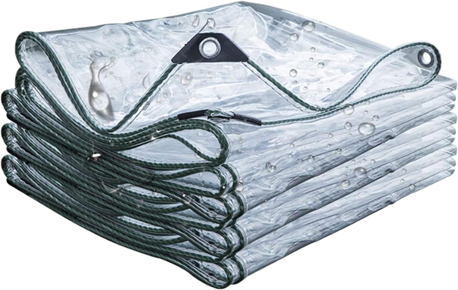 KWEE Waterproof Tarp with Grommets, PVC Transparent