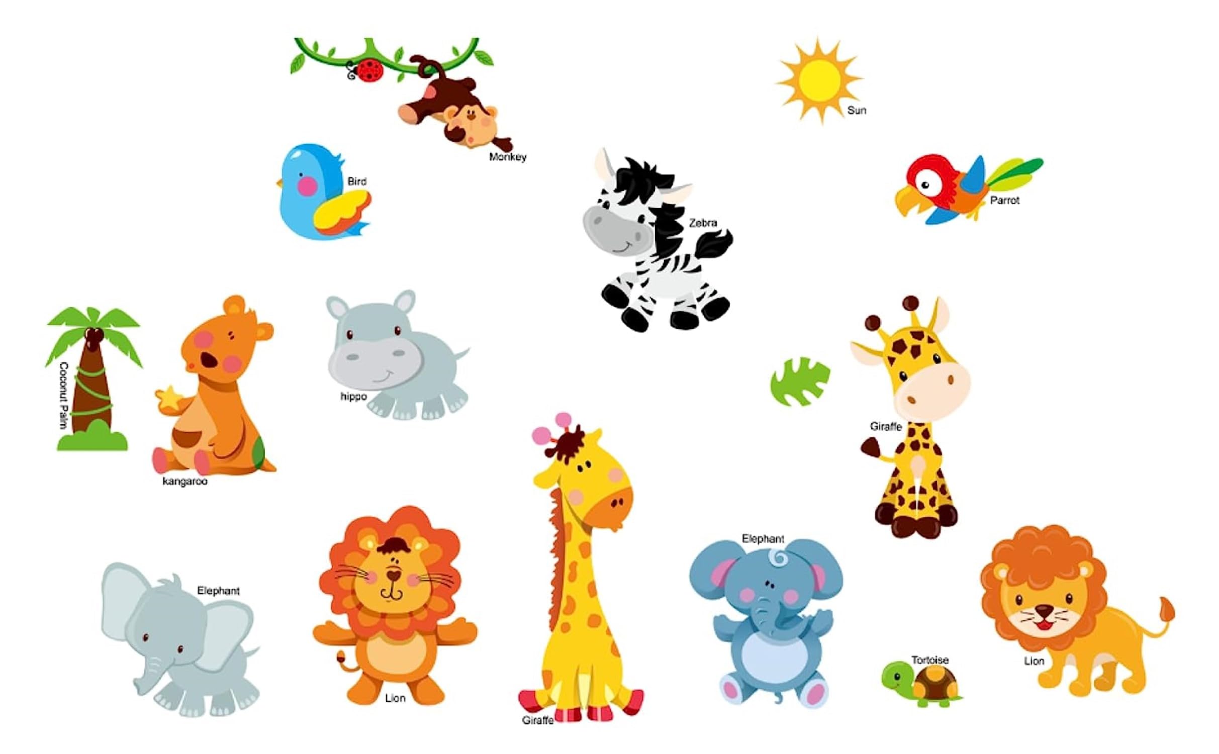 JAAMSO ROYALS Multicolour Animals Design PVC Vinyl Wall Stickers for Kids, Wall Stickers for Kids Room, Kids Wall Stickers for Kids Room, Kids Room Wall Sticker, (60 CM x 90 CM) (B07FRQPFPQ) Amazon Price History, Amazon Price Tracker