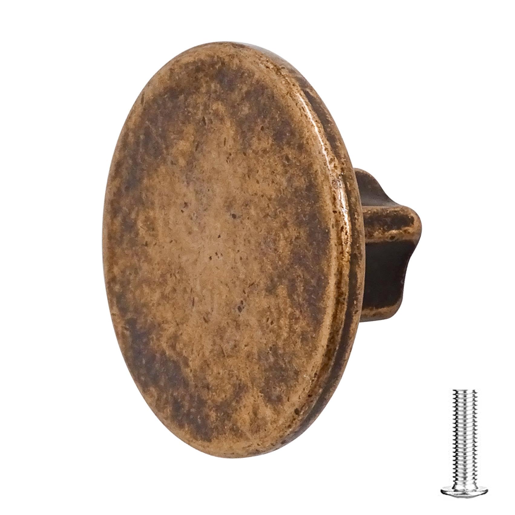 Decoranddecor Antique Copper Vesta - 40Mm Round Kitchen Cabinet Furniture Knob Zinc Alloy (1 Pack, )