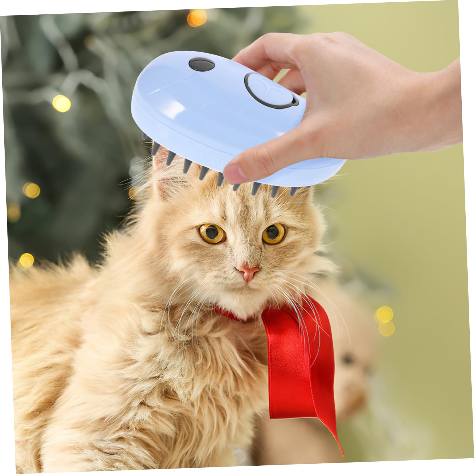 VANZACK 5piezas Cepillo De Vapor Autolimpiante Para Gatos Masaje Cepillo Multifuncional Para Eliminar Pelo Enredado y Bañar