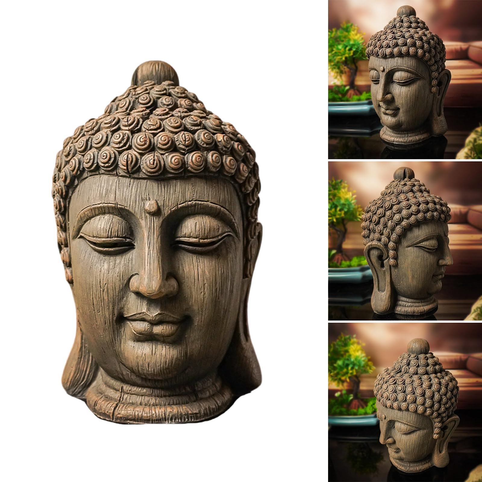 Amazon.co.jp: Psdndeww 樹脂ブッダヘッド像コレクターと
